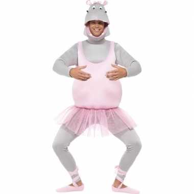 Ballerina nijlpaard verkleedkleding voor volwassenen