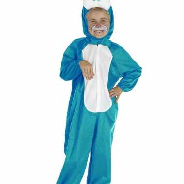 Blauw konijnen verkleedkleding voor kinderen