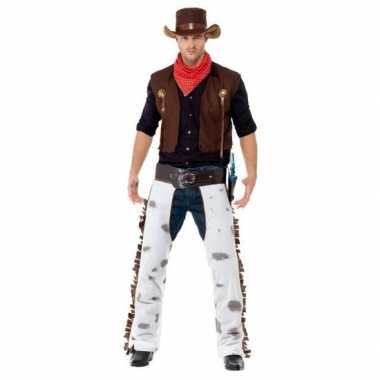 Bruin cowboy verkleedkleding voor heren