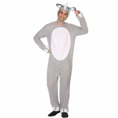 Dierenpak neushoorn verkleed verkleedkleding voor volwassenen