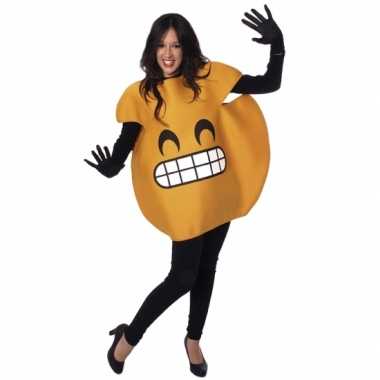 Fun smile emoticon verkleedkleding volwassenen