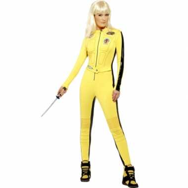 Geel kill bill verkleedkleding voor dames