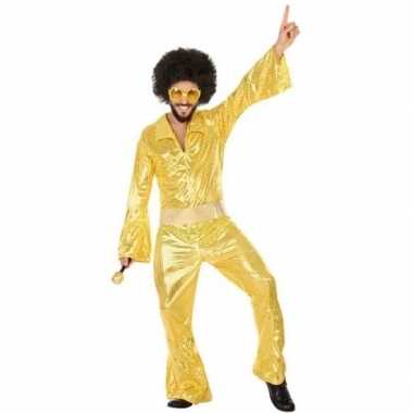 Gouden disco verkleed pak/verkleedkleding voor heren