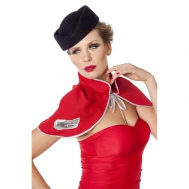 Hoedje voor bij een stewardes verkleedkleding
