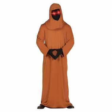 Horror space verkleedkleding met lichtgevende ogen