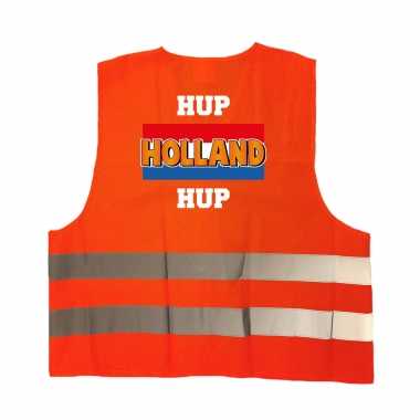 Hup holland hup oranje veiligheidshesje ek / wk supporter verkleedkleding voor volwassenen