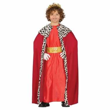 Koning mantel rood verkleedverkleedkleding voor kinderen