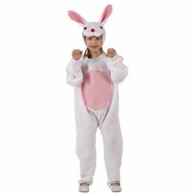Paashaas verkleedkleding wit/roze voor kinderen