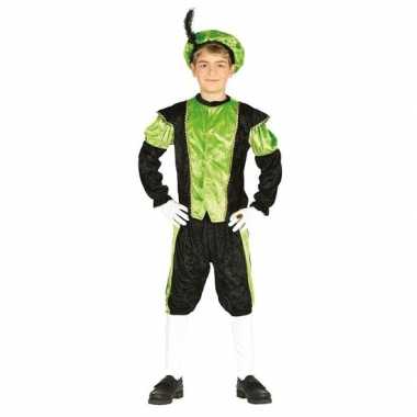 Pieten verkleed verkleedkleding zwart/groen voor jongens/meisjes