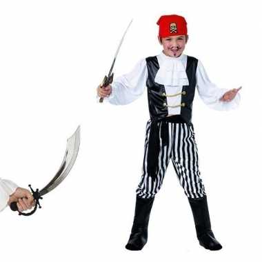 Piraten verkleedkleding maat s met zwaard voor kids