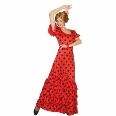 Rode spaanse verkleedkleding jurk