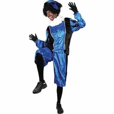 Roetveeg pieten verkleedkleding blauw/zwart voor volwassenen