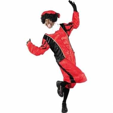 Roetveeg pieten verkleedkleding rood/zwart voor volwassenen