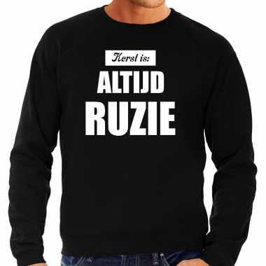 Zwarte foute kersttrui / sweater kerst is: altijd ruzie verkleedkleding heren