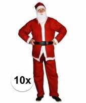 10x voordelige santa run kerstman verkleedkledings voor volwassenen