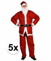 5x voordelige santa run kerstman verkleedkledings voor volwassenen