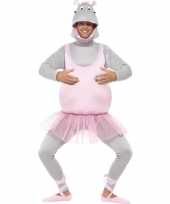 Ballerina nijlpaard verkleedkleding voor volwassenen