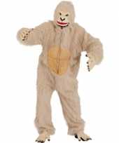 Beige yeti verkleedkleding