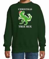Christmas tree rex kerstsweater verkleedkleding groen voor kinderen
