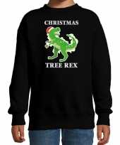 Christmas tree rex kerstsweater verkleedkleding zwart voor kinderen