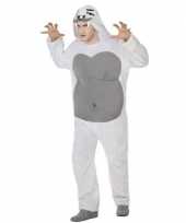 Dierenpak yeti verkleed verkleedkleding voor volwassenen