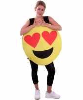 Emoticon verkleedkleding hartjes ogen voor volwassenen