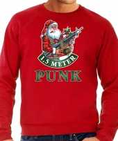 Foute kerstsweater verkleedkleding 1 5 meter punk rood voor heren
