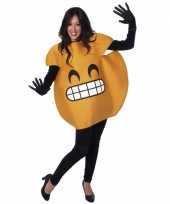 Fun smile emoticon verkleedkleding volwassenen