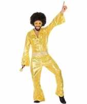 Gouden disco verkleed pak verkleedkleding voor heren