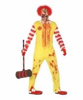 Halloween horror clown ronald verkleed verkleedkleding voor heren