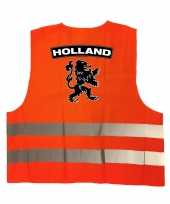 Holland fan hesje met zwarte leeuw ek wk supporter verkleedkleding voor volwassenen
