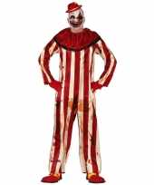 Horror clown billy verkleed verkleedkleding rood wit voor heren