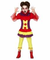 Horror clown penny verkleed verkleedkleding voor meisjes