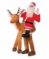 Instapverkleedkleding kerstman op rendier voor volwassenen