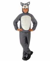 Kinder verkleedkleding grijs wolfje