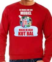 Kut kerstbal sweater kerst verkleedkleding ik vroeg om een mobiel krijg ik deze kut bal rood voor heren