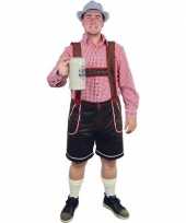 Oktoberfest bruine tiroler lederhosen verkleed verkleedkleding broek voor heren