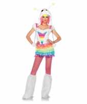 Regenboog gekleurd verkleedkleding voor dames