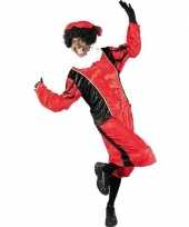 Roetveeg pieten verkleedkleding rood zwart voor volwassenen