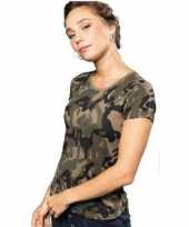 Soldaten leger verkleedkleding camouflage shirt dames
