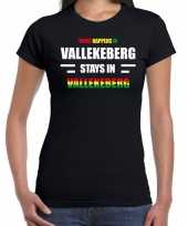 Valkenburg vallekeberg carnaval verkleedkleding t-shirt zwart dames