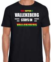 Valkenburg vallekeberg carnaval verkleedkleding t-shirt zwart heren