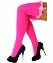 Verkleedkleding fluor roze dames