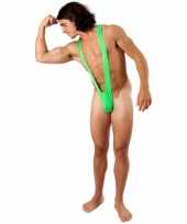 Verkleedkleding groene mankini