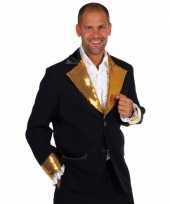 Zwart goud glitter verkleedkleding heren